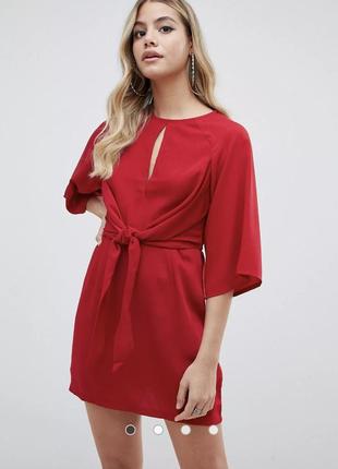 Красное платье missguided1 фото