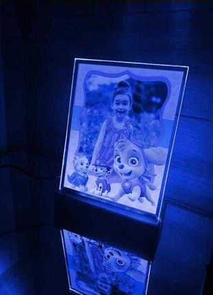 Фотоночник с дизайном скай щенячий патруль и регулируемой подсветкой (принт 002)