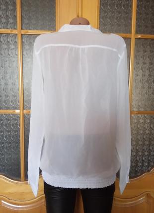 Белая шифоновая блуза "николь"3 фото