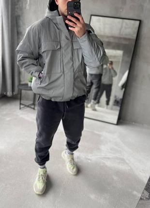 Куртка базовая серая
