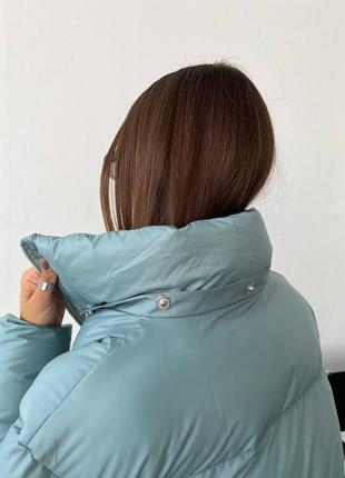Знижка 🥳 пуховик куртка пальто зима довгий з капішоном поясом7 фото