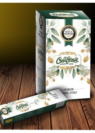 Made in heaven california white sage 15 грам, ароматичні палички, натуральні палички, пахощі