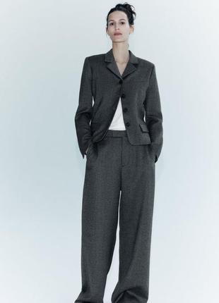 Приталенный шерстяной блейзер zara new