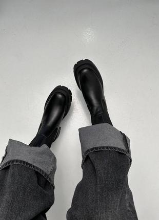 Ботинки челси квадратный носок4 фото