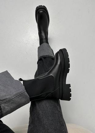 Ботинки челси квадратный носок2 фото