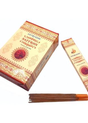 Ayurvedic saffron (плоская пачка) 20 грамм , ароматические палочки, натуральные палочки, благовония