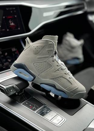 Чоловічі кросівки nike air jordan retro 6 x travis scott ‘gray sky’