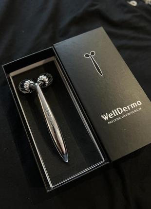 Wellderma face lifting roller dark silver - масажний ролер для обличчя