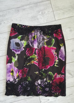 Стильная юбка миди в цветочный принт marc cain шерсть2 фото