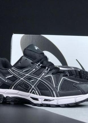 Asics gel kahana 8 кроссовки мужские черные с белым акс кеды осенние отличное качество низкие демисезон демисезонные кроссовки