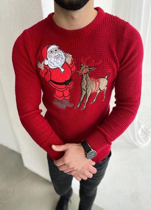 Новорічний светер з принтом