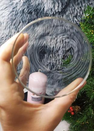 Скляний свічник стильний дизайн на подарунок подсвечник