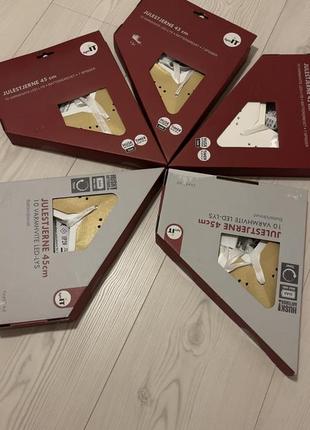 Стильна золота паперова новорічна гірлянда - зірка прикраса з підсвіткою 45см.