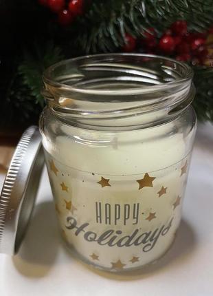 Парфумированая ароматична свічка аромасвеча happy holidays