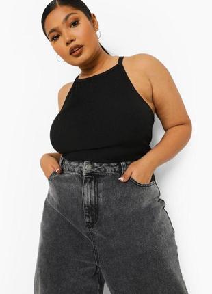 Боди черного цвета  boohoo