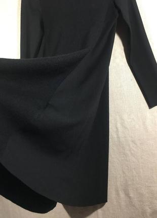 Комбінована чорна сукня довгий рукав6 фото