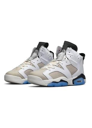 🔥чоловічі кросівки nike air jordan retro 6 white sky