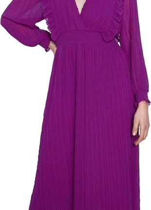 Элегантное платье фиолетовое макси zara стан идеальное5 фото