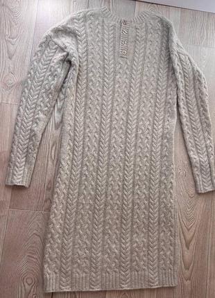 Шикарное шерстяное вязаное платье4 фото
