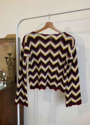 Різнокольоровий смугастий светр cameo rose2 фото