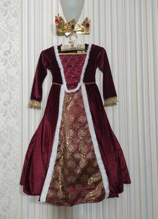 Карнавальное платье королевы принцессы средневековой дамы корона1 фото