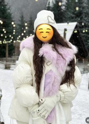 Женская зимняя шапка шапочка с камнями ангора мягкая панамка шляпа шарф палантин капюшон