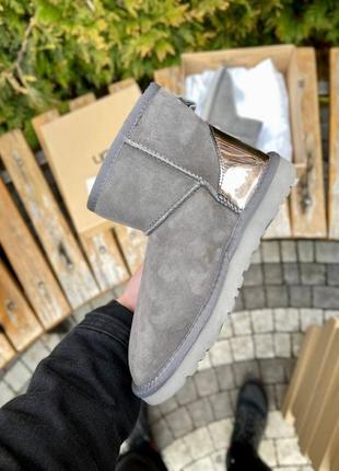 Отличные ugg grey metallic suede(зима)5 фото