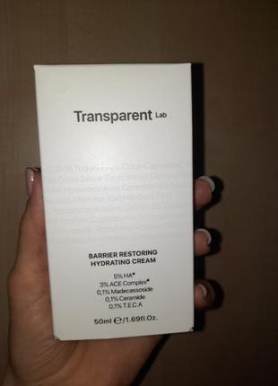 Ультразволожуючий крем transparent-lab barrier restoring hydrating cream