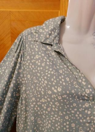 Новая 100% вискоза стильная блуза рубашка р.16 от peacocks6 фото
