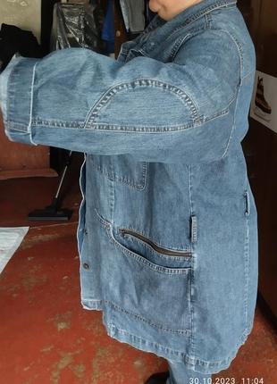 Удлиненная джинсовка для шикарной красавицы4 фото