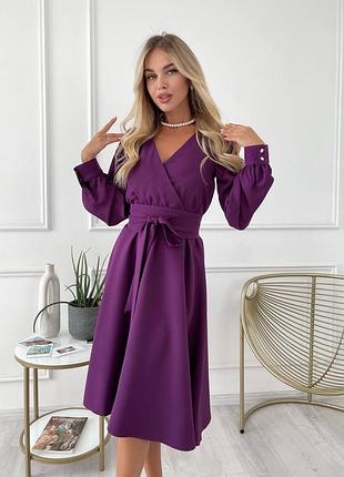 Сукня жіноча довга міді з поясом нарядна святкова новорічна на новий рік корпоратив гарна чорна рожева біла коричнева блакитна бежева декольте9 фото