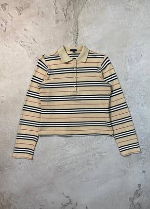 Кофта с воротником женская burberry свитер в полоску vintage