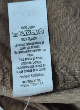 Качественные коттоновые шорты цвета хаки кэмэл коричневые карго пояс 47 см 36 r5 фото