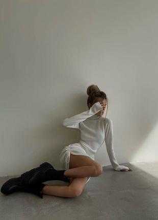 Платье в рубчик женский