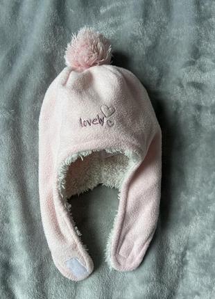 Теплая шапка зимняя шапка 6-9 месяцев