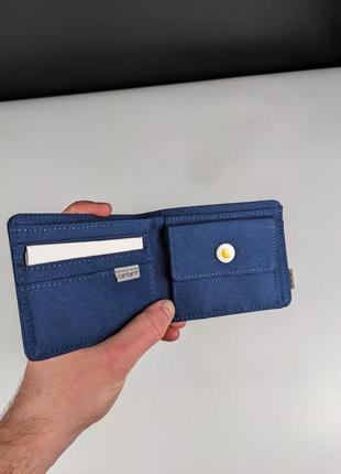 Синий кошелек carhartt, кошелек carhartt wip, кошелек кархарт, бумажник5 фото