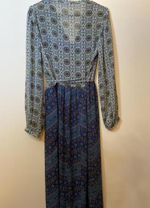 Сукня максі promod, розмір м, синя, з принтом