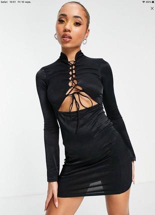 Вечернее платье asos / черное мини платье