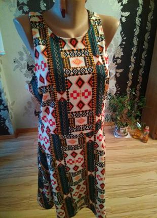 Брендове літнє плаття геометрія, розмір 14-161 фото