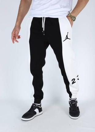 Зимние мужские спортивные штаны зимові чоловічі спортивні штани на флісі jordan 231 фото