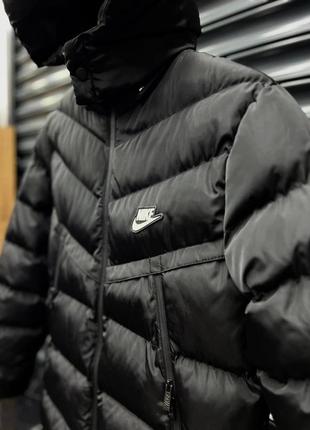 Зимняя мужская куртка пуховик пальто зимова чоловіча подовжена куртка пальто nike storm fit3 фото
