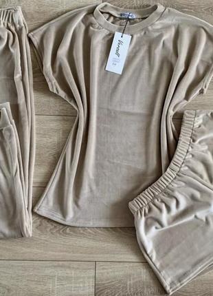 Піжама 3в1 штани шорти та футболка