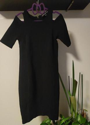 Платье трикотажное, маслечное черное платье