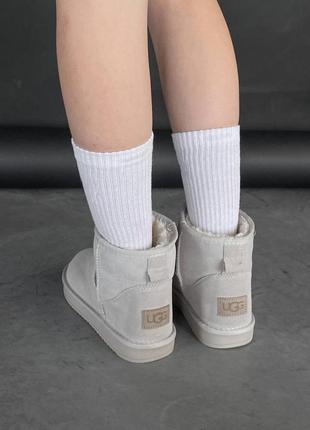 Уггі угги уги угі ugg mini бежевий8 фото