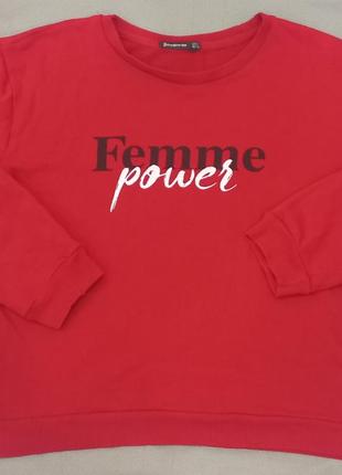 Свитшот женский красный цвет stradivarius р.м