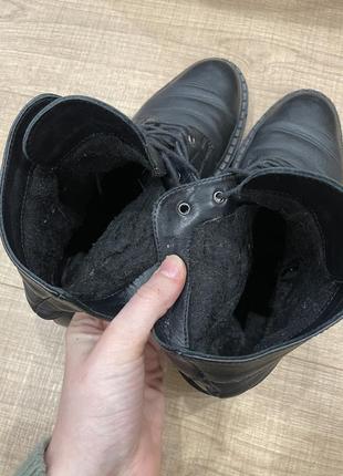 Зимние кожаные ботинки на шнурках laura franchi8 фото