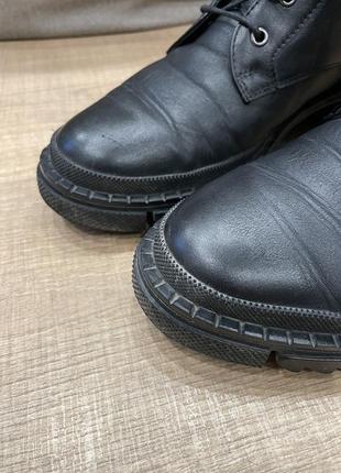 Зимние кожаные ботинки на шнурках laura franchi9 фото