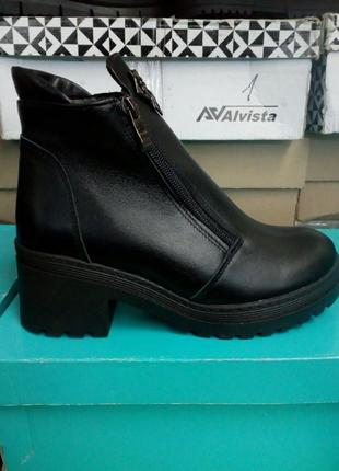 Жіноче взуття/ нові зимові шкіряні черевики чорні 🖤 36, 37, 38, 39 розмір ❄️