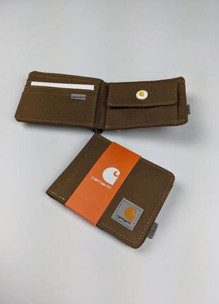Коричневый кошелек carhartt, кошелек carhartt wip, кошелек кархарт, бумажник1 фото