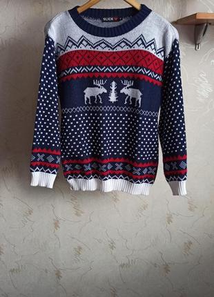 Новогодний, рождественский свитер slick